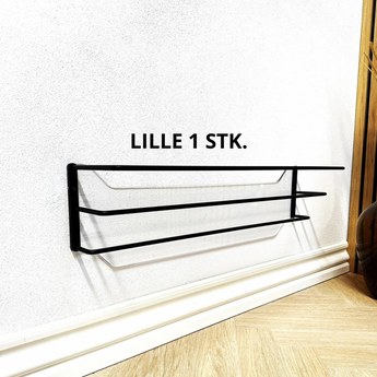 lille skohylde sort, bagplade