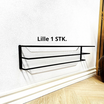 lille skohylde sort, bagplade