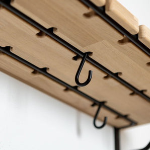 Træplade til entresystem, kroge