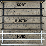 Nohr skohylde i sort, rustik og hvid farve