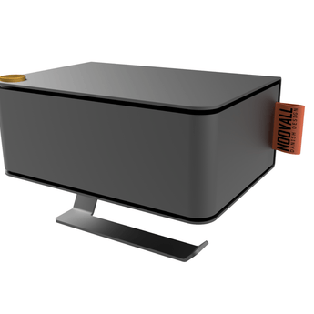 Hideaway med toiletrulleholder, sort