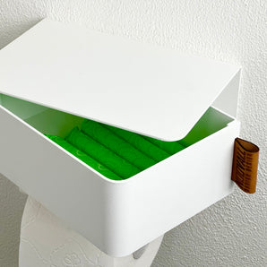 Hideaway hvid/messing knop 2. sortering