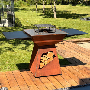 Bålgrill inkl. 2 borde