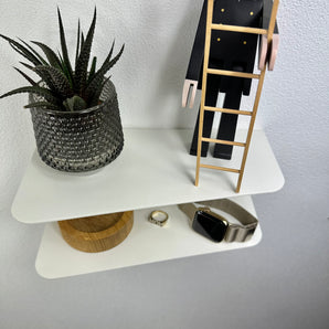 Væghylde, skrå hvid 2. sortering