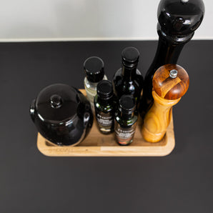 Firkantet egetræsbakke