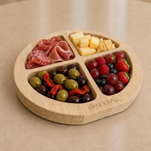 Noovall snackfad m. 4 rum i egetræ